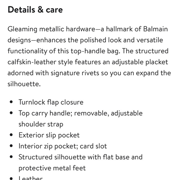 Balmain Black Mini Bag with Gold Accents - Picture 7 of 7